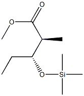 (2S,3R)-2-Methyl-3-trimethylsiloxypentanoic acid methyl ester Struktur