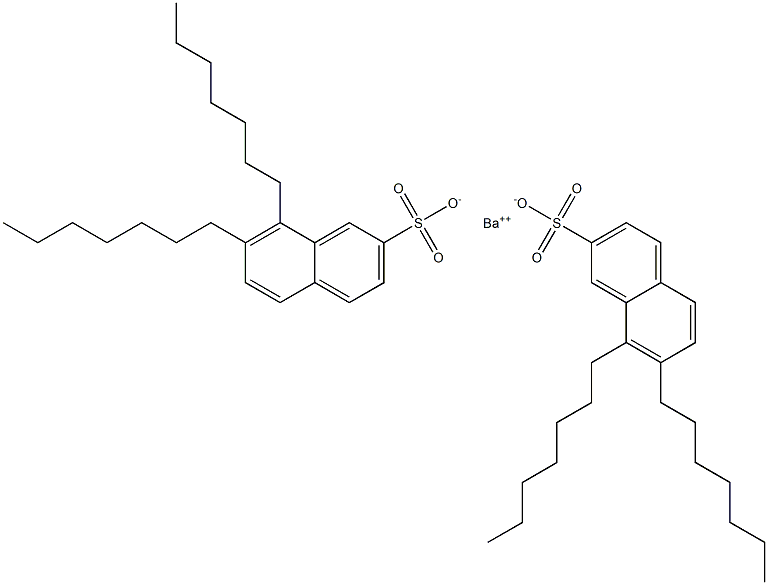 Bis(7,8-diheptyl-2-naphthalenesulfonic acid)barium salt Struktur