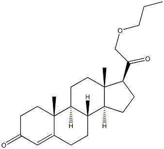 21-Propoxypregn-4-ene-3,20-dione Struktur