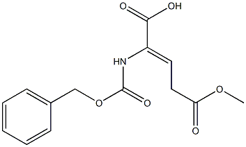 2-[[(Benzyloxy)carbonyl]amino]-2-pentenedioic acid 5-methyl ester Structure