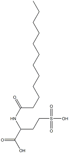 2-(1-Oxododecylamino)-4-sulfobutanoic acid Struktur