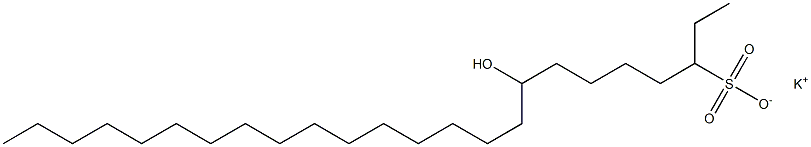 8-Hydroxytetracosane-3-sulfonic acid potassium salt Struktur