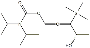 N,N-Diisopropylcarbamic acid [(4S)-4-hydroxy-3-(trimethylsilyl)-1,2-pentadienyl] ester Struktur