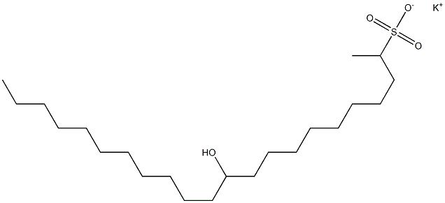 11-Hydroxydocosane-2-sulfonic acid potassium salt Struktur