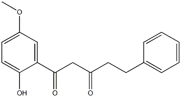 1-(2-Hydroxy-5-methoxyphenyl)-5-phenyl-1,3-pentanedione Struktur