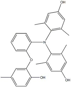 N,N-Bis(4-hydroxy-2,6-dimethylphenyl)-2-(2-hydroxy-5-methylphenoxy)benzenamine Struktur