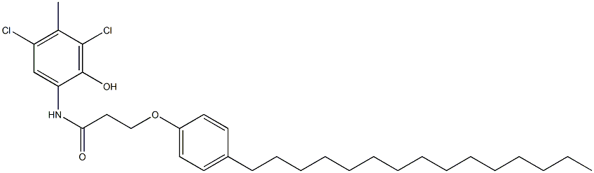 2-[3-(4-Pentadecylphenoxy)propanoylamino]-4,6-dichloro-5-methylphenol Struktur