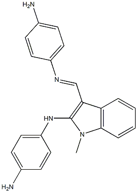 1-Methyl-N-(4-aminophenyl)-3-[[(4-aminophenyl)imino]methyl]-1H-indol-2-amine Struktur