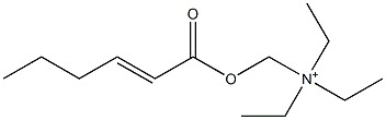 N,N-Diethyl-N-[(2-hexenoyloxy)methyl]ethanaminium Struktur