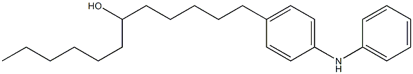 4-(6-Hydroxy-dodecyl)phenylphenylamine Struktur