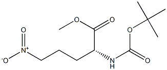 [R,(+)]-2-[(tert-Butyloxycarbonyl)amino]-5-nitrovaleric acid methyl ester Struktur