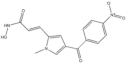 (E)-3-[1-Methyl-4-(4-nitrobenzoyl)-1H-pyrrol-2-yl]-2-propenehydroxamic acid Struktur