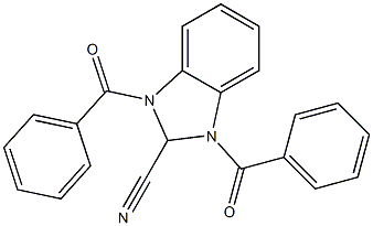 1,3-Dibenzoyl-2,3-dihydro-1H-benzimidazole-2-carbonitrile Struktur