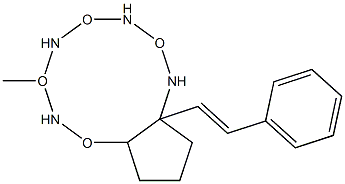 (3aS,6aS)-3-Methyl-6a-[(E)-styryl]hexahydro-2H-cyclopentoxazole Struktur