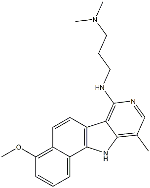 7-(3-Dimethylaminopropylamino)-10-methyl-4-methoxy-11H-benzo[g]pyrido[4,3-b]indole Struktur