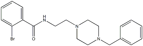 2-Bromo-N-[2-(4-benzyl-1-piperazinyl)ethyl]benzamide Struktur