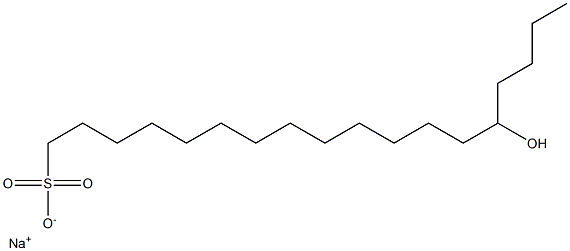 14-Hydroxyoctadecane-1-sulfonic acid sodium salt Struktur