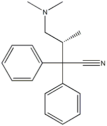 [R,(-)]-4-Dimethylamino-3-methyl-2,2-diphenylbutyronitrile Struktur