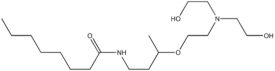 N-[3-[2-[Bis(2-hydroxyethyl)amino]ethoxy]butyl]octanamide Struktur