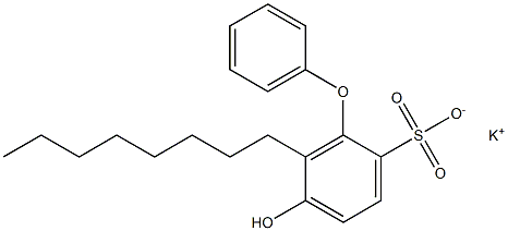 5-Hydroxy-6-octyl[oxybisbenzene]-2-sulfonic acid potassium salt Struktur