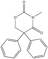 5,6-Dihydro-5,5-diphenyl-3-methyl-2H-1,3-oxazine-2,4(3H)-dione Struktur