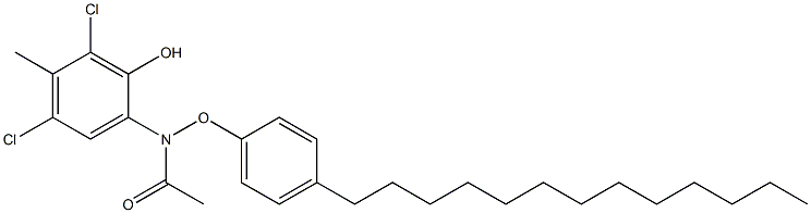 2-(4-Tridecylphenoxyacetylamino)-4,6-dichloro-5-methylphenol Struktur