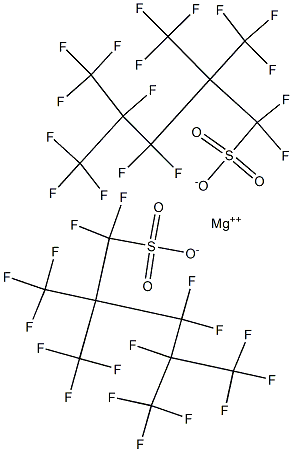 Bis[2,2,4-tris(trifluoromethyl)-1,1,3,3,4,5,5,5-octafluoro-1-pentanesulfonic acid]magnesium salt Struktur