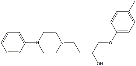 1-(4-Methylphenoxy)-4-[4-[phenyl]-1-piperazinyl]-2-butanol Struktur