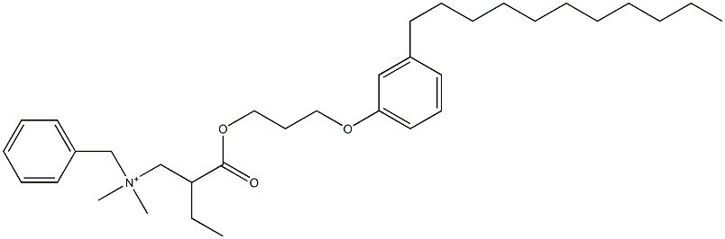 N,N-Dimethyl-N-benzyl-N-[2-[[3-(3-undecylphenyloxy)propyl]oxycarbonyl]butyl]aminium Struktur