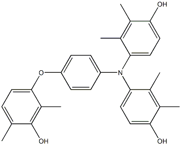 N,N-Bis(4-hydroxy-2,3-dimethylphenyl)-4-(3-hydroxy-2,4-dimethylphenoxy)benzenamine Struktur