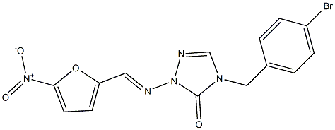 1-(5-Nitro-2-furylmethylene)amino-4-(p-bromobenzyl)-1H-1,2,4-triazol-5(4H)-one Struktur