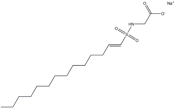 N-(1-Tetradecenylsulfonyl)glycine sodium salt Struktur