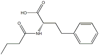 [S,(+)]-2-Butyrylamino-4-phenylbutyric acid Struktur