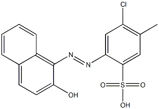 4-Chloro-2-[(2-hydroxy-1-naphthalenyl)azo]-5-methylbenzenesulfonic acid Struktur