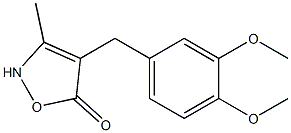 4-(3,4-Dimethoxybenzyl)-3-methylisoxazol-5(2H)-one Struktur