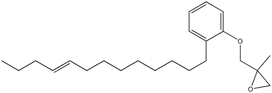 2-(9-Tridecenyl)phenyl 2-methylglycidyl ether Struktur