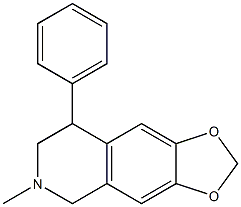 1,2,3,4-Tetrahydro-6,7-methylenedioxy-2-methyl-4-phenylisoquinoline Struktur