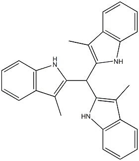 Tris(3-methyl-1H-indole-2-yl)methane Struktur