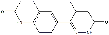 3,4-Dihydro-6-[(1,4,5,6-tetrahydro-4-methyl-6-oxopyridazin)-3-yl]quinolin-2(1H)-one Struktur