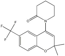 1-(6-Trifluoromethyl-2,2-dimethyl-2H-1-benzopyran-4-yl)piperidin-2-one Struktur