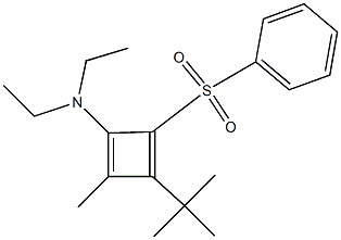 N,N-Diethyl-4-(phenylsulfonyl)-2-methyl-3-(1,1-dimethylethyl)-cyclobutadien-1-amine Struktur