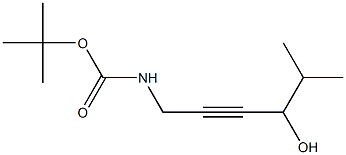 (4-Hydroxy-5-methyl-hex-2-ynyl)carbamic acid tert-butyl ester Struktur