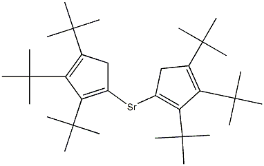 Bis(tri-tert-Butylcyclopentadienyl) Strontium Struktur