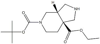 (3aS,7aS)-5-tert-Butyl7a-ethylhexahydro-1H-pyrrolo[3,4-c]pyridine-5,7a(6H)-dicarboxylate Struktur