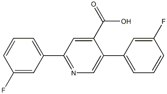 2,5-Bis(3-fluorophenyl)isonicotinic acid Struktur