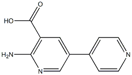 2-Amino-5-(pyridin-4-yl)nicotinic acid Struktur