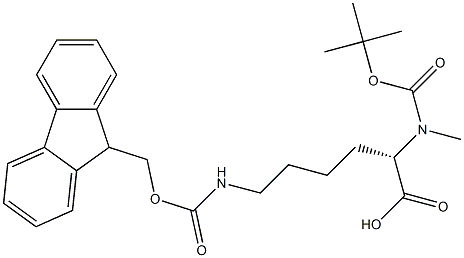 FMOC-N-methyl-N-tert-butoxycarbonyl-lysine Struktur