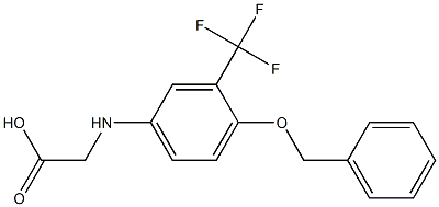 2-(4-(benzyloxy)-3-(trifluoromethyl)phenylamino)acetic acid Struktur