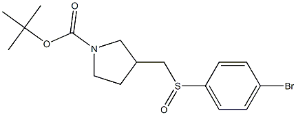 3-(4-Bromo-benzenesulfinylmethyl)-pyrrolidine-1-carboxylic acid tert-butyl ester Struktur