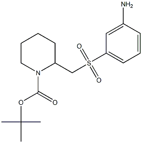 2-(3-Amino-benzenesulfonylmethyl)-piperidine-1-carboxylic acid tert-butyl ester Struktur